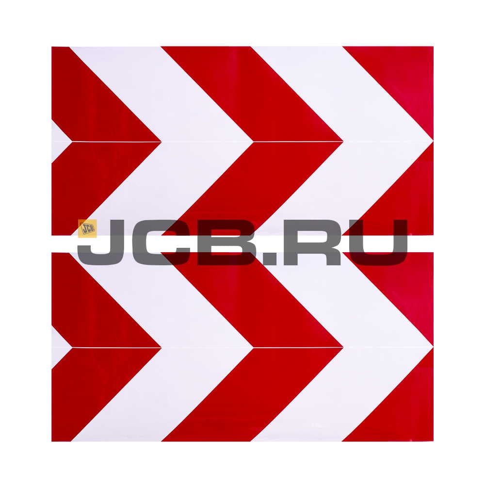 Наклейка красно/белый шеврон JCB 817/03401