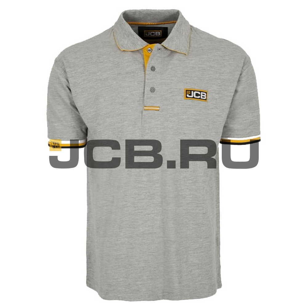 Футболка-поло, цвет серый, (XL) JCB JCB1831XL