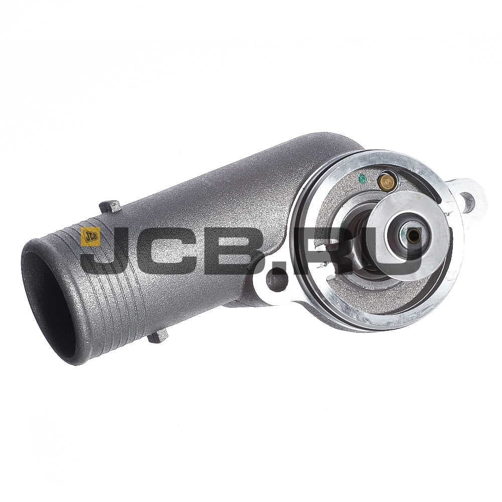 Термостат в сборе с патрубком (прав.) JCB 02/203186